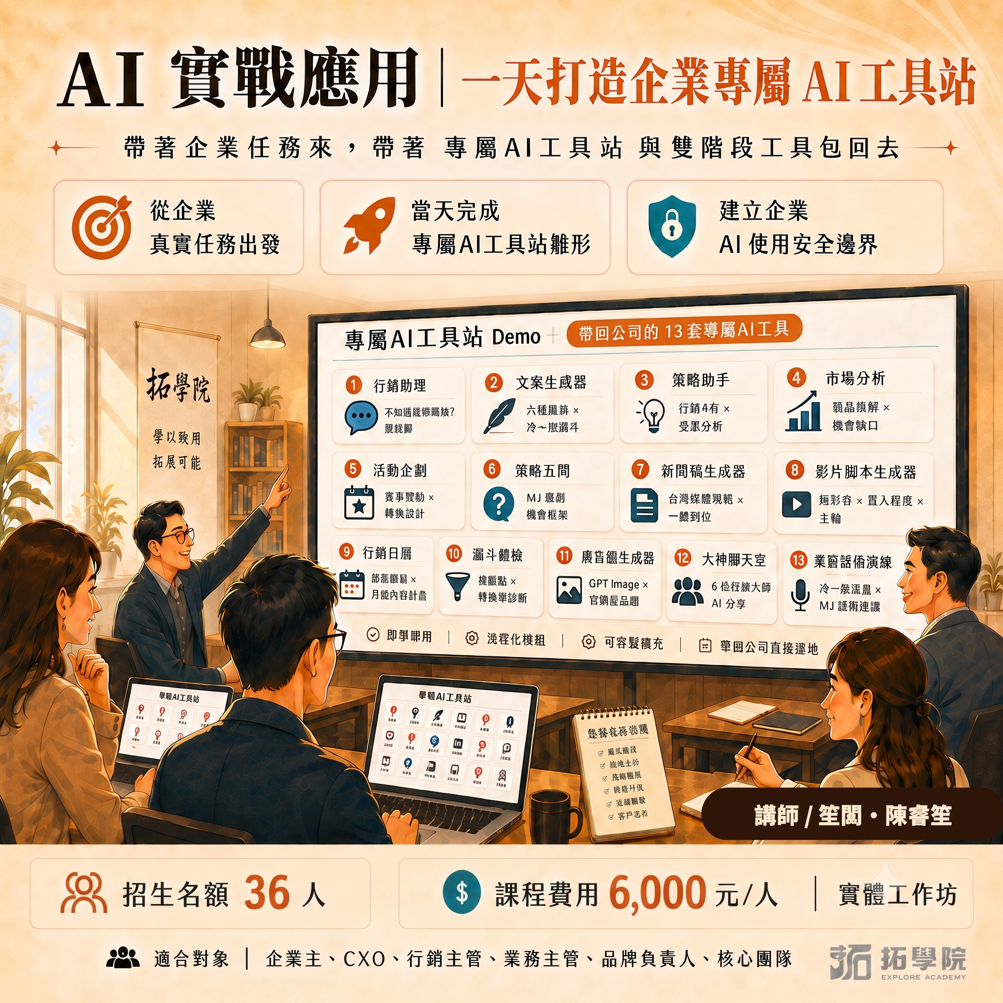 加開第三場《AI 實戰應用｜一天打造企業專屬 AI 工具站》