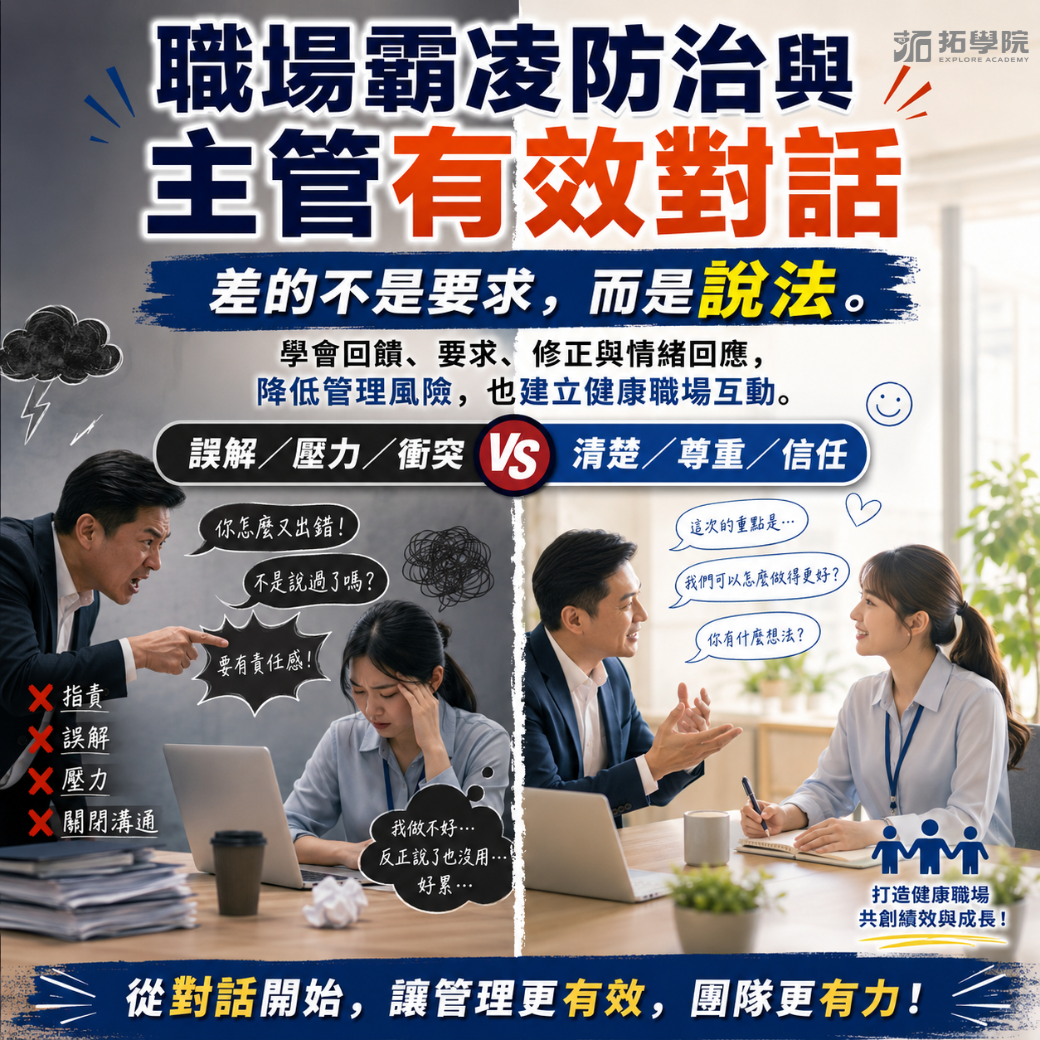職場霸凌防治與主管有效對話X汪士瑋老師