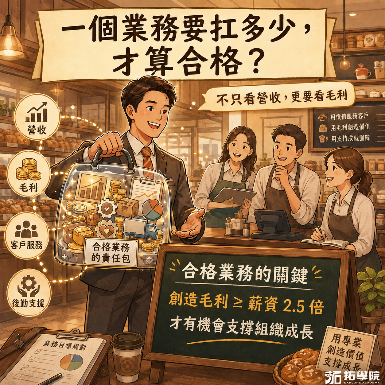 一個業務要扛多少，才算合格？