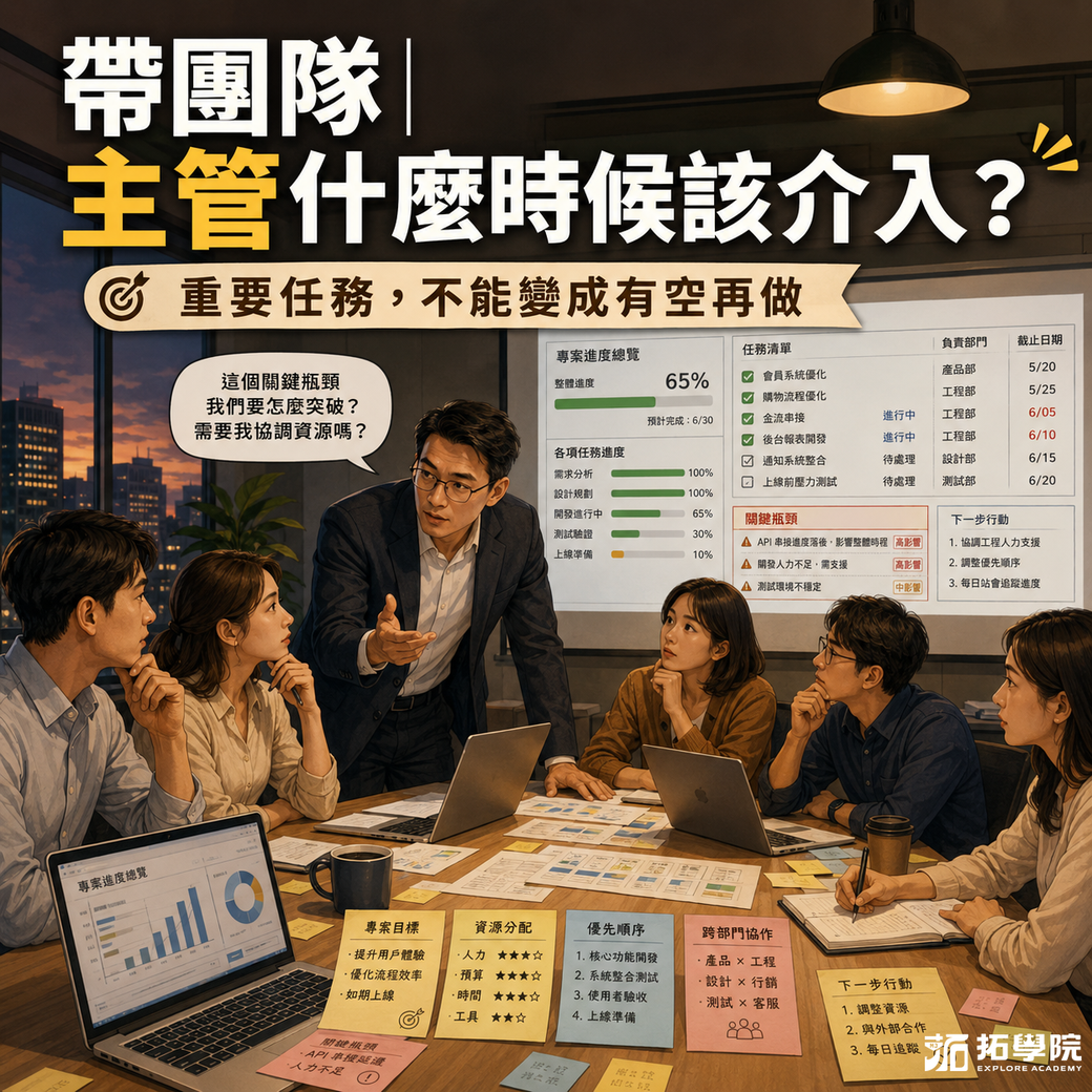 帶團隊，主管什麼時候該介入？