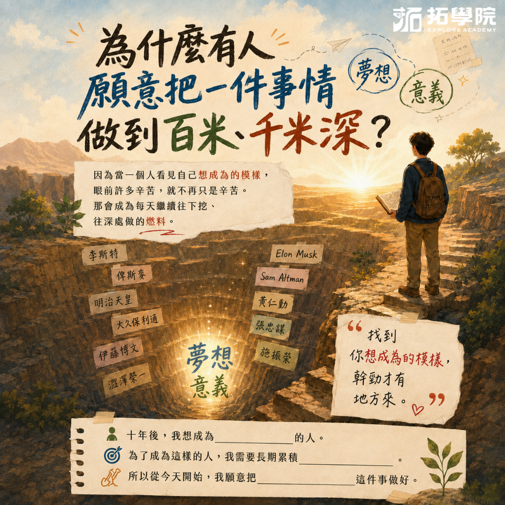 為什麼有人願意把一件事情做到百米、千米深？